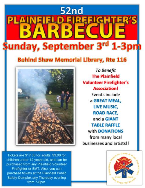 2023 52nd Annual PVFA BBQ Poster
